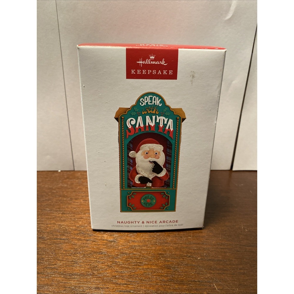 2023 Hallmark Keepsake Naughty & Nice Arcade Christmas Tree‎ Santa Not Tested.